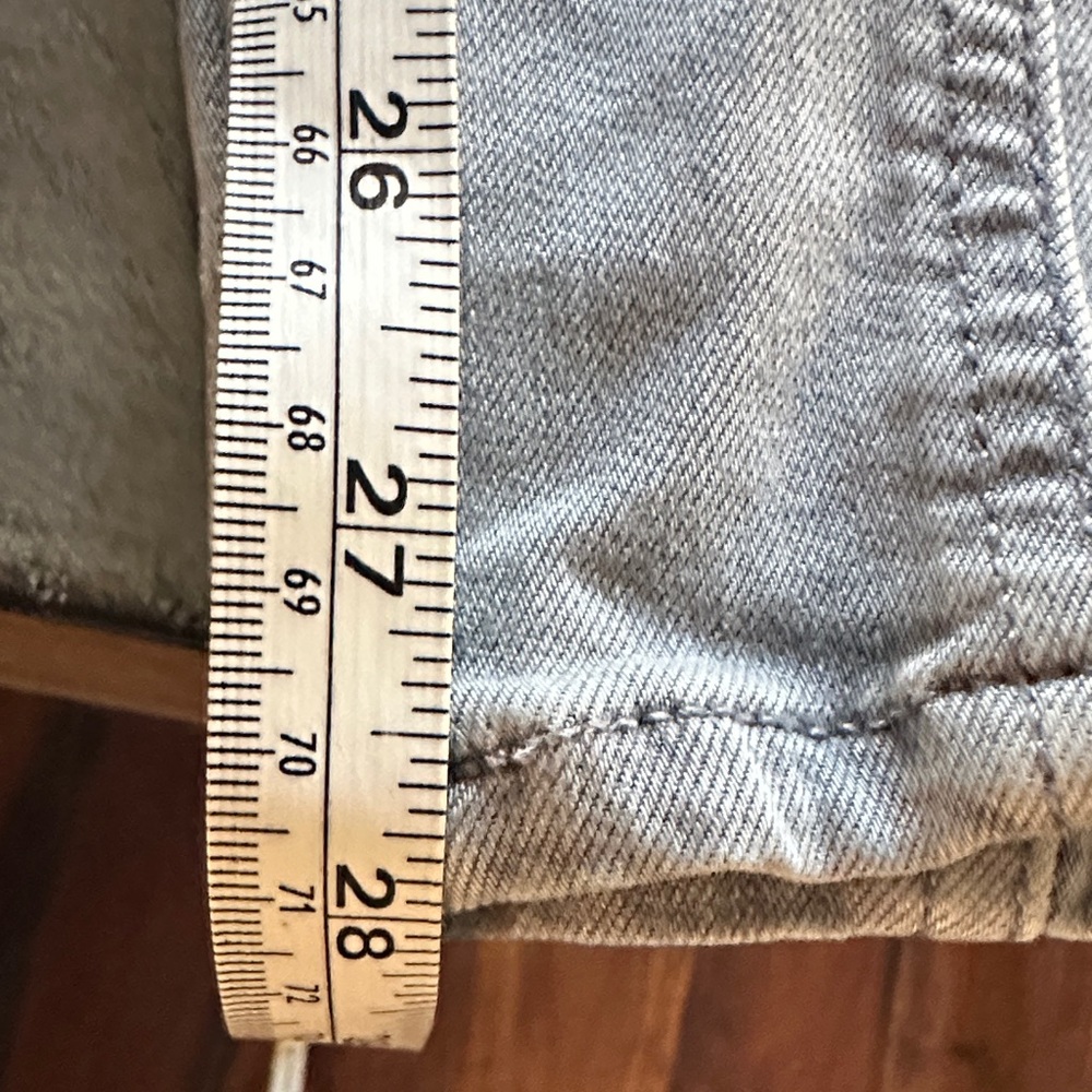 American Eagle Gray Forward Seam Skinny Jeans High Waisted Stretch Size 4 - Picture 11 of 11